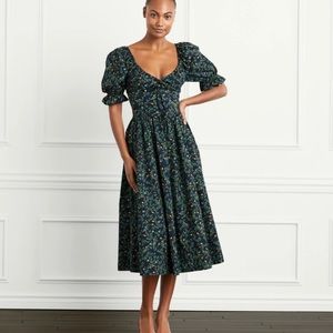 Hill House Ophelia Dress in Rare Midnight Garden Print